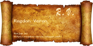 Regdon Veron névjegykártya